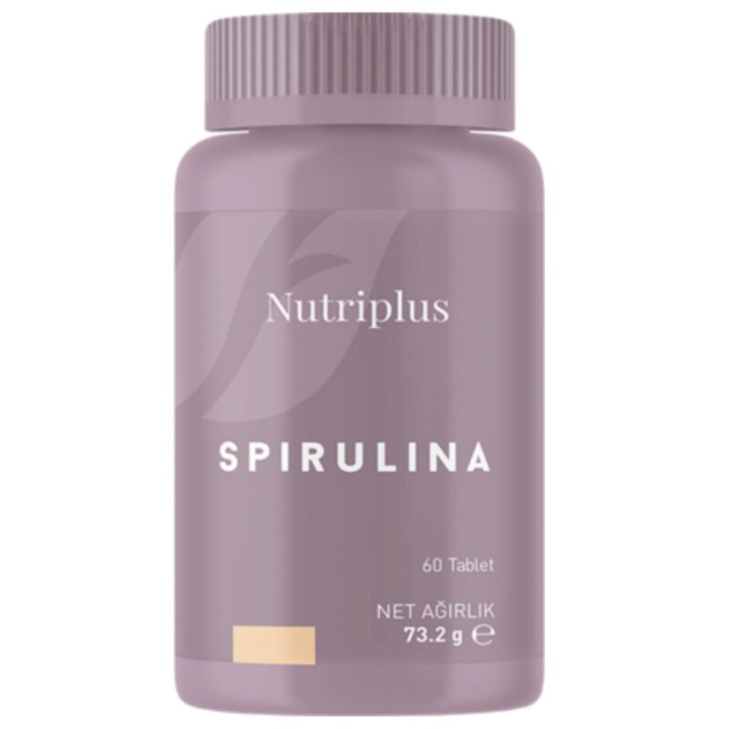 SPRIRULINA je superioran nutritivni izvor. 70% čine proteini,a puna je vitamina, minerala i antioksidanta. NUTRIPLUS SPIRULINA, 60 tableta je dodatak ishrani koji doprinosi normalnom funkcionisanju imunog sistema,tonusu i vitalnosti organizma,kontroli telesne težine a svojim amino kiselinama doprinosi regulaciji telesne težine i održavanju mišićne mase. Šta je spirulina? Spirilina je alga, slatkovodni jednoćelijski mikroorganizam. Pretstavlja dobar izvor proteina i esencijalnih hranljivih materija, a sadrži i značajne količine hlorofila,karotenoida i vitamina B grupe. SPIRULINU PREPORUČUJEMO: ako ste se odlučili na detox program,ukoliko želite smršati,želite ubrzati metabolizam. Bez konzervansa i bez boja. UPOTREBA: Preporučuje se da odrasli konzumiraju 2 tablete dnevno. Pogodno za starije od 18 godina. Preporučene doze se ne smeju prekoračiti. Poseban oprez pri uzimanju savetuje se trudnicama,dojiljama i pacijentima koji uzimaju lekove.